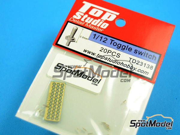 Top Studio TD23138: Detail 1/12 scale - Toggle switch - 20 units